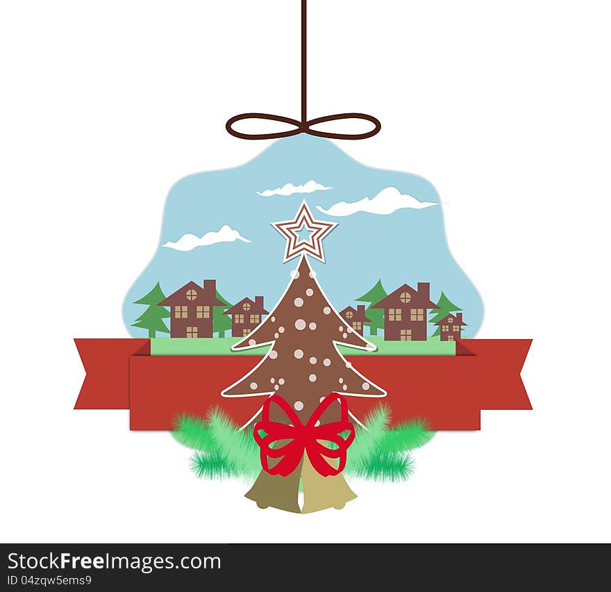 Christmas Card Blue Sky In Christmas Eve graphic vector