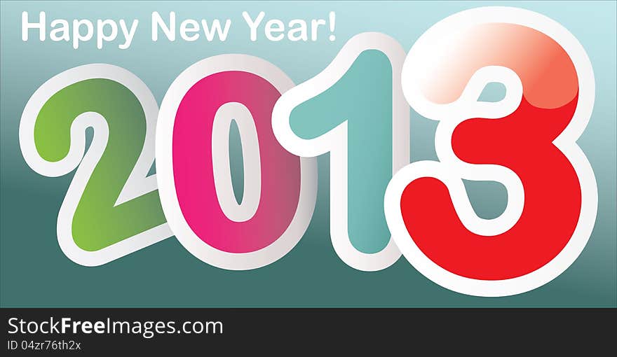 New year 2013 background. Vector illustration