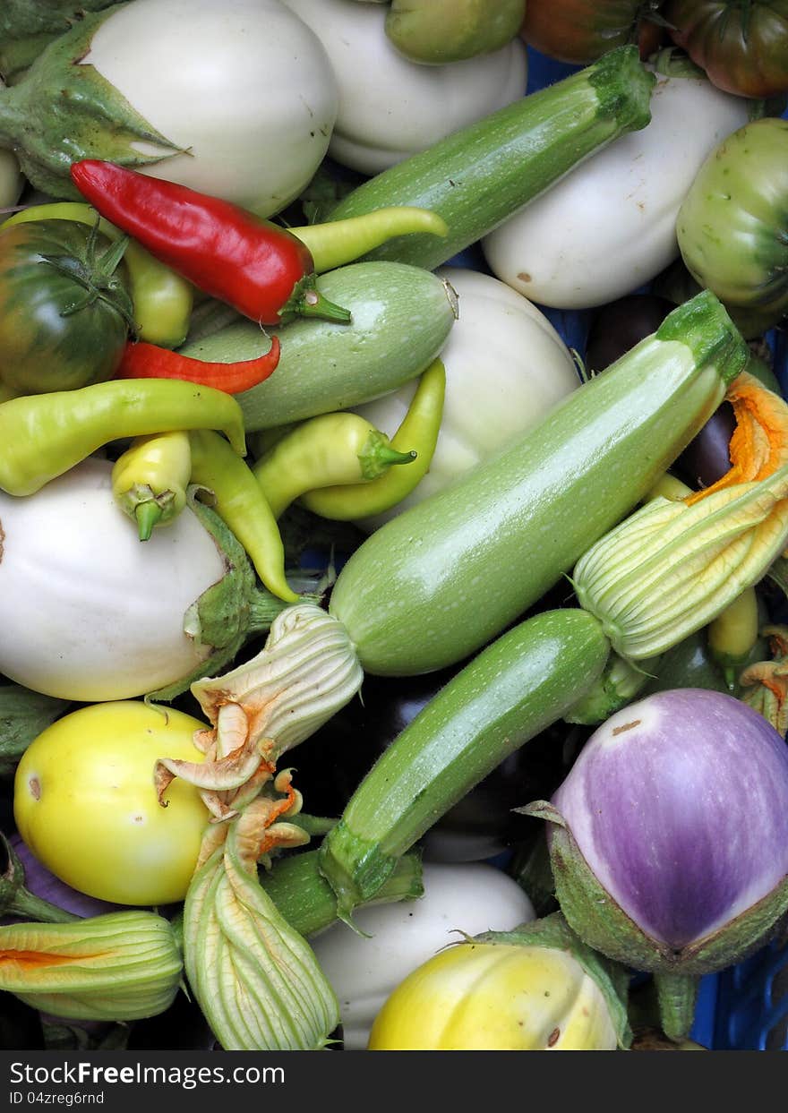 Close up shot of fresh vegetables