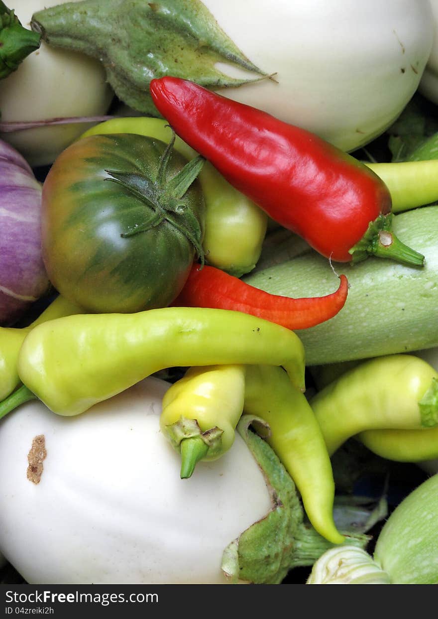 Close up shot of fresh vegetables