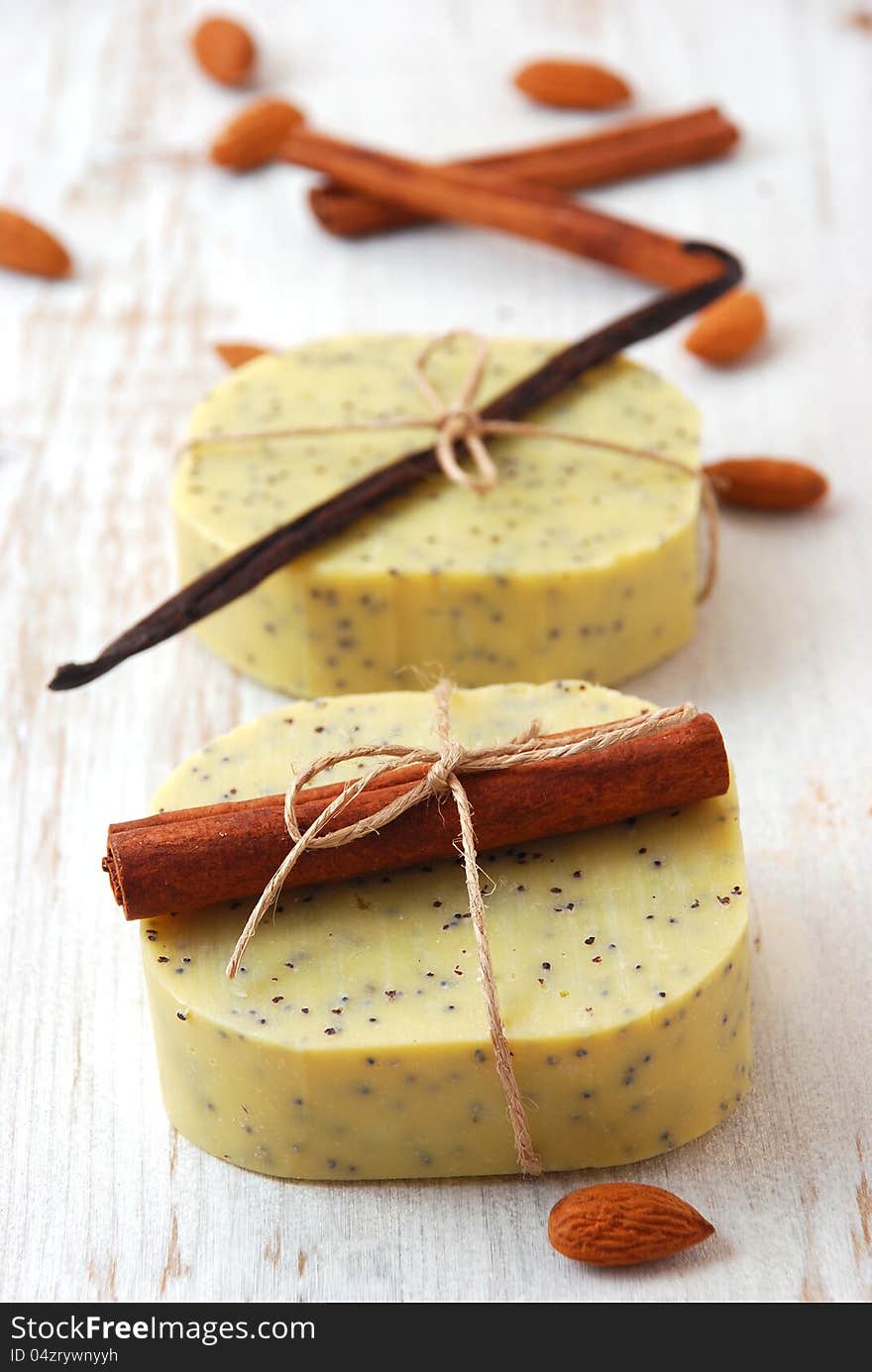 Olive soap with ingredients