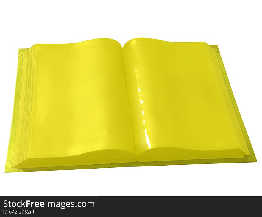 Gold Book, Isolated On White.