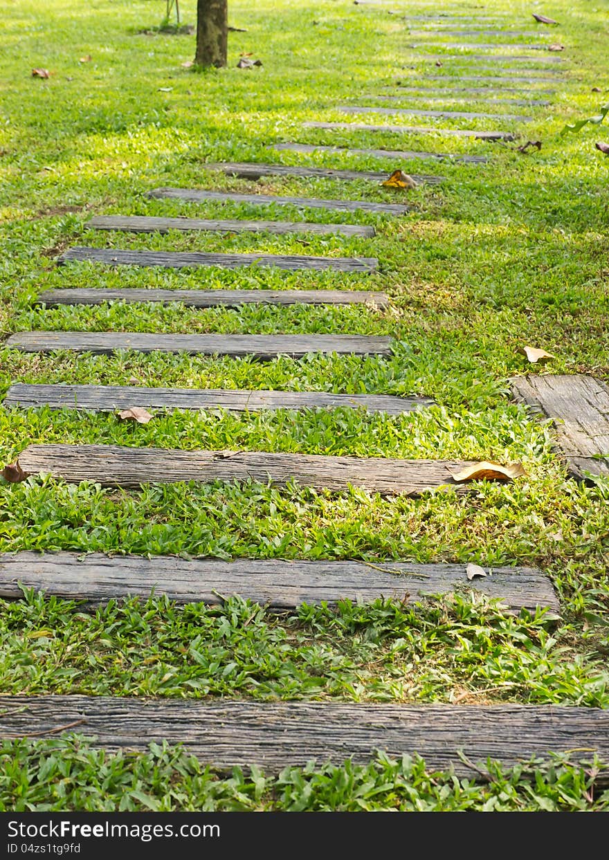 Walk way in public park