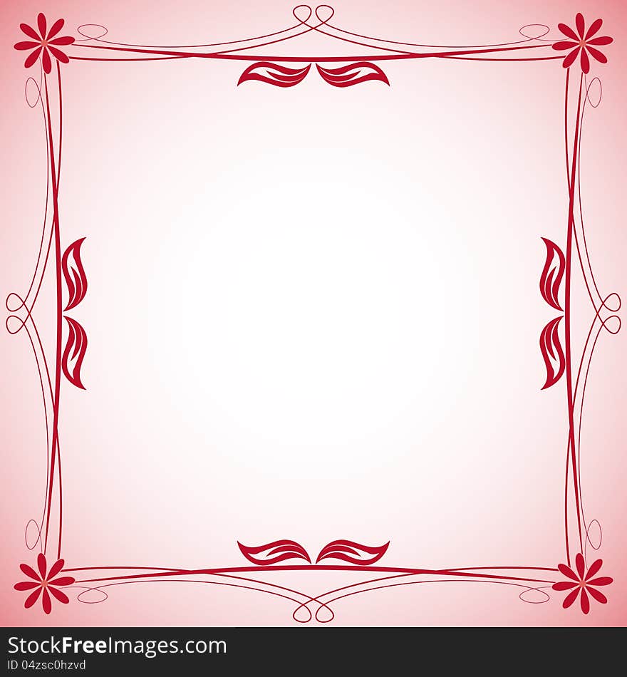 Floral vector card