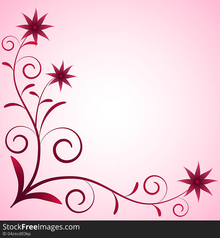 Floral vector card