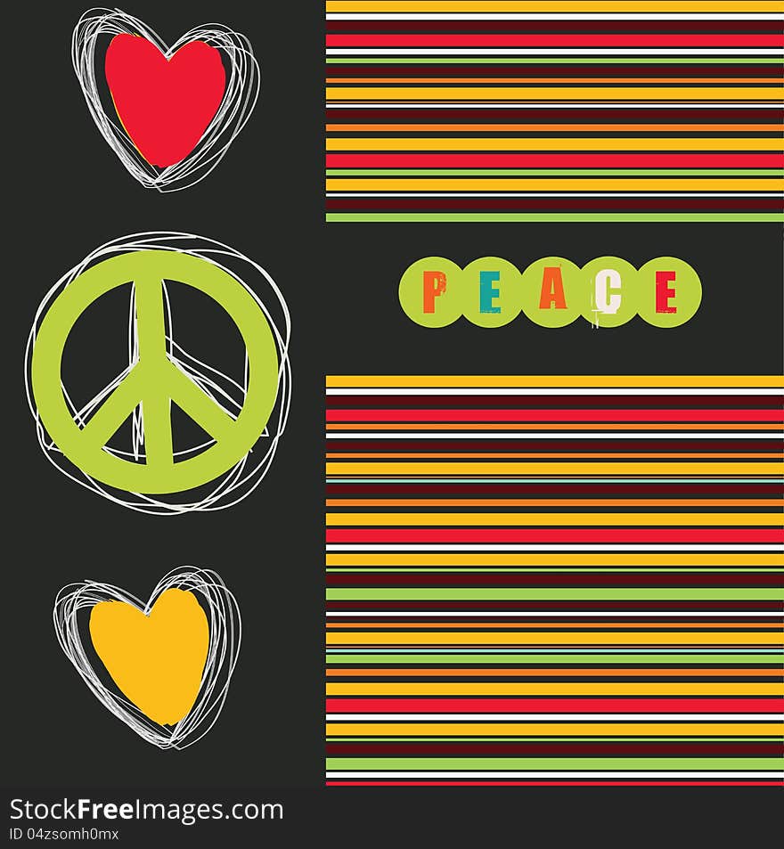 Hippie peace symbol