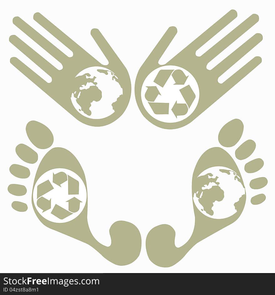 Images on ecological subjects. Can be used as a logo element. Images on ecological subjects. Can be used as a logo element