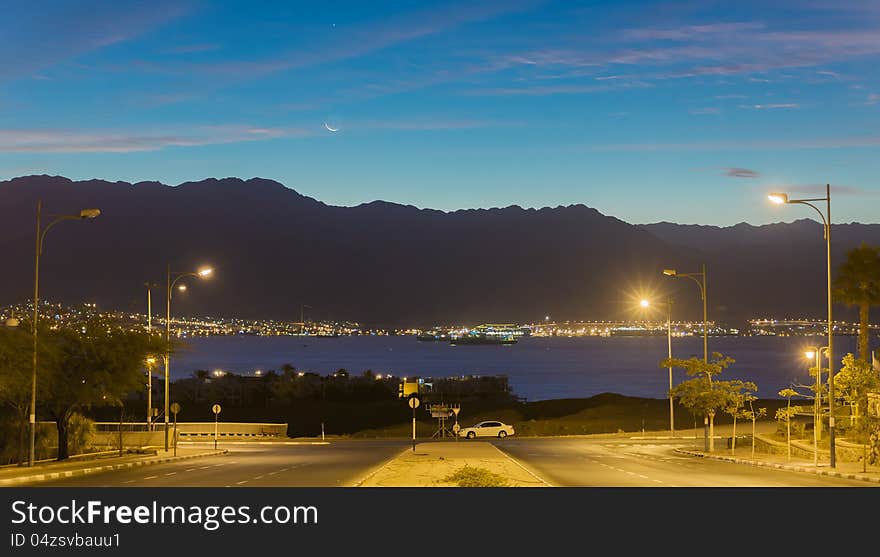 Morning View On The Red Sea From Eilat, Israel