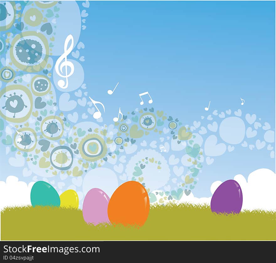 Easter background with space for text