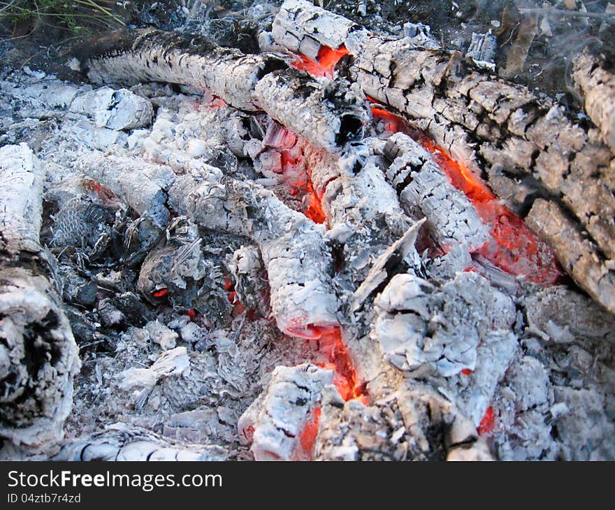 The image of ashes from the extinct fire. The image of ashes from the extinct fire