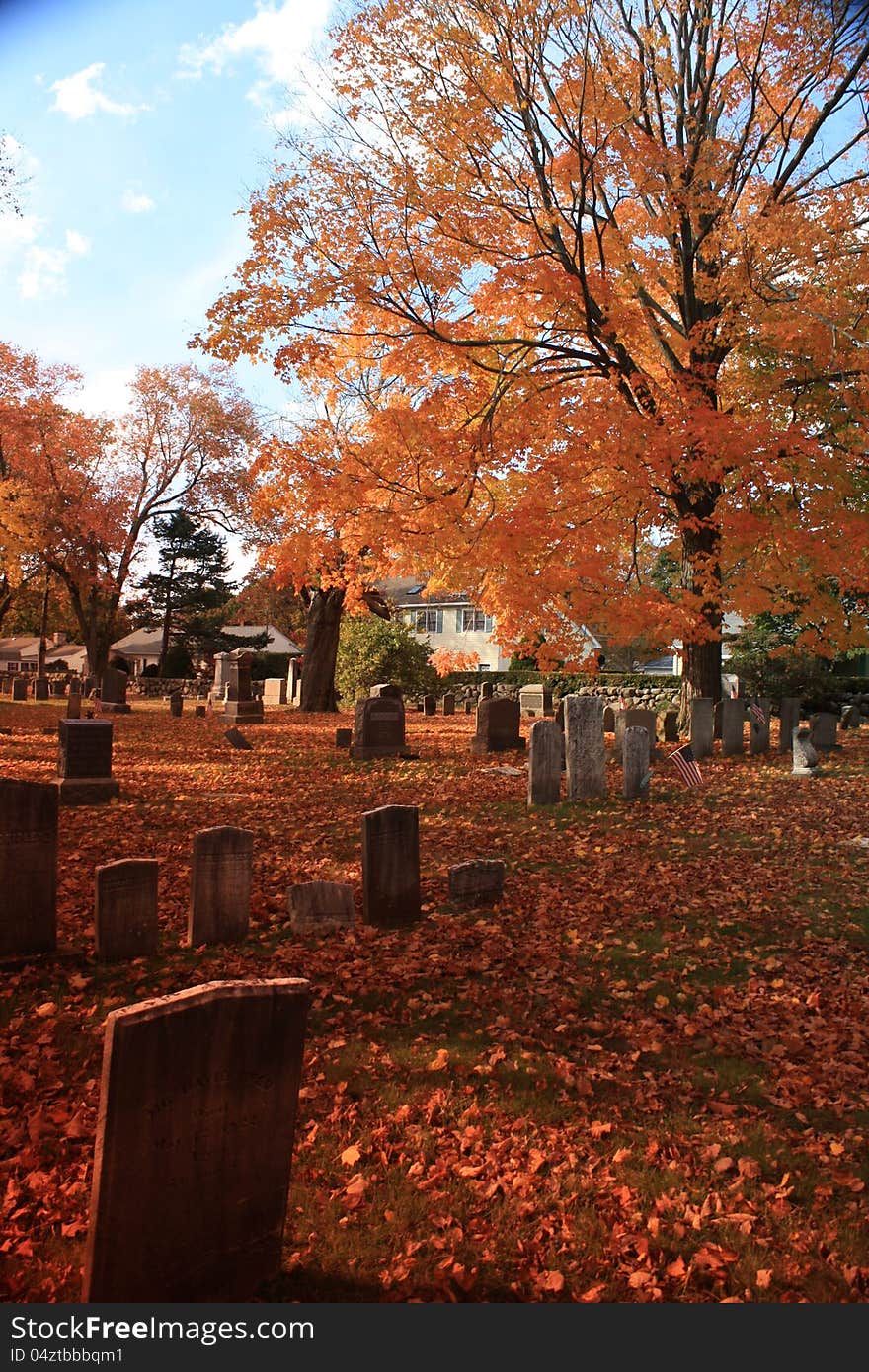 New England Autumn Graveyard 02