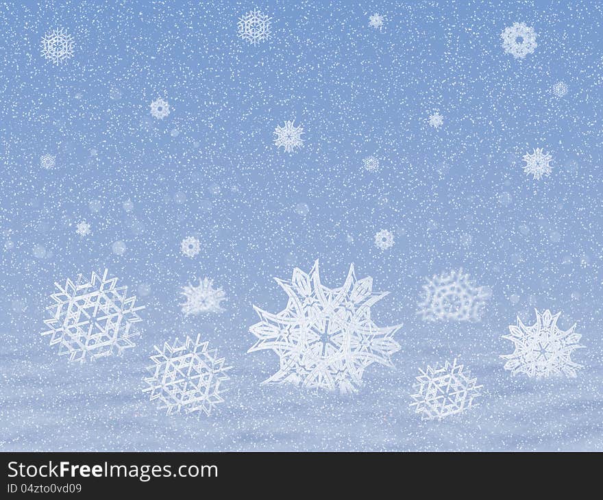 Illustration of abstract blue snow texture with snowflakes background. Illustration of abstract blue snow texture with snowflakes background.