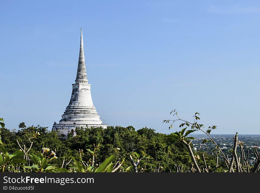 Phra That Chom Phet in Pra Nakorn Khiri, Petchaburi, Thailand.