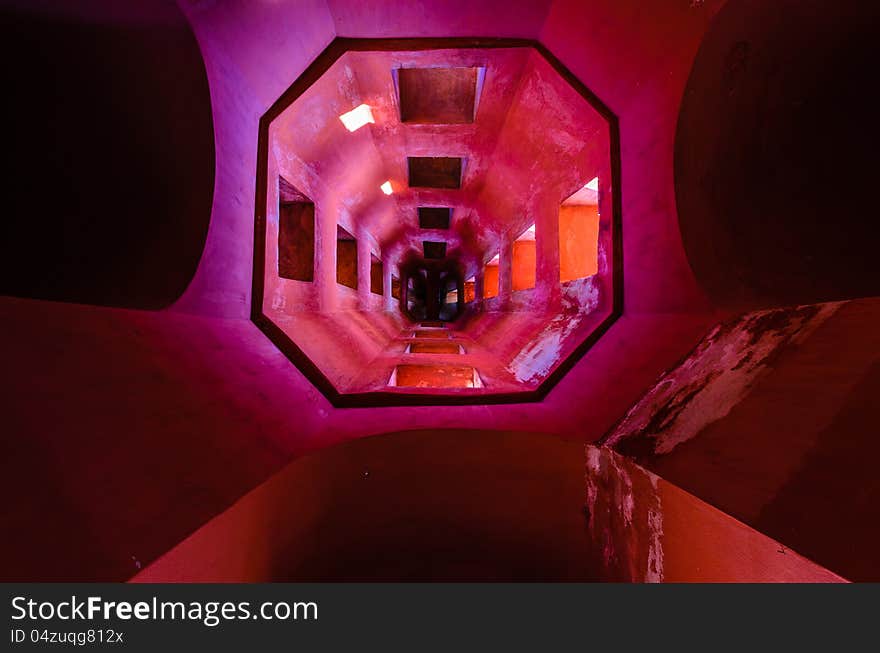 Roof interior of red Pagoda