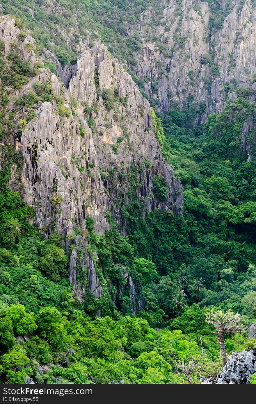 Carbonate moutain, Khao Dang,Sam roi yod national park,Thailand