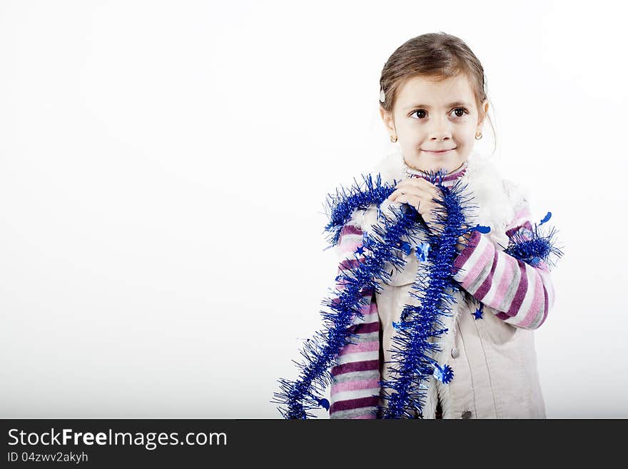 Girl celebrating christmas