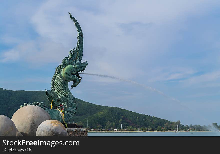 Naka sculpture at songkhla deep sea port. Naka sculpture at songkhla deep sea port