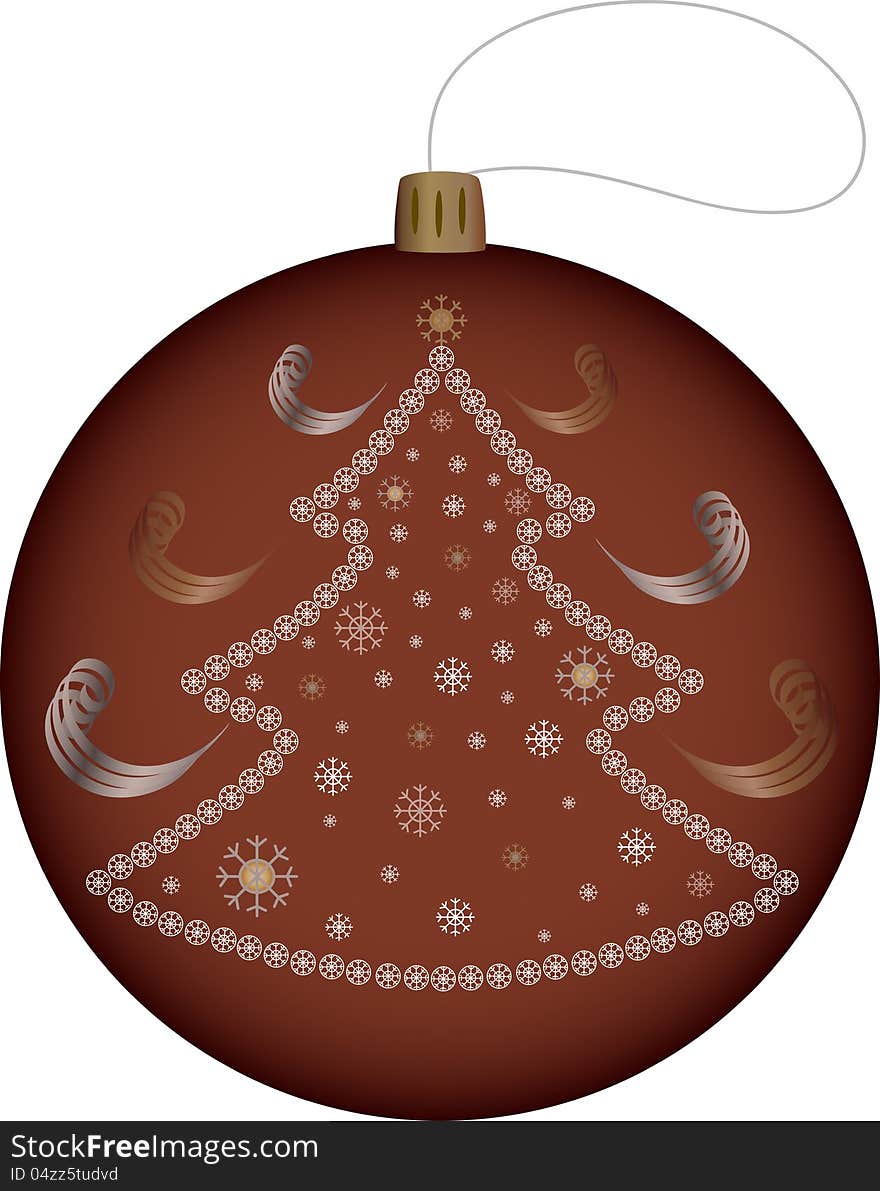 Vector illustration of ball for the Christmas tree. Vector illustration of ball for the Christmas tree