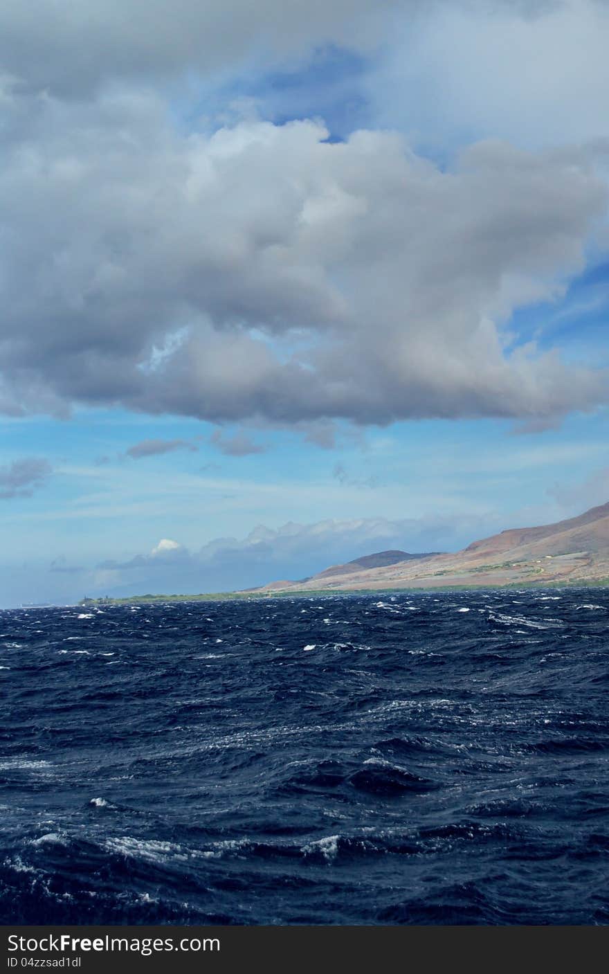 Stormy Clouds Over The Ocean