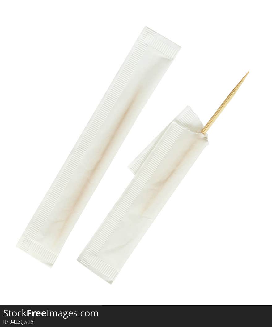 Bamboo toothpick in bag