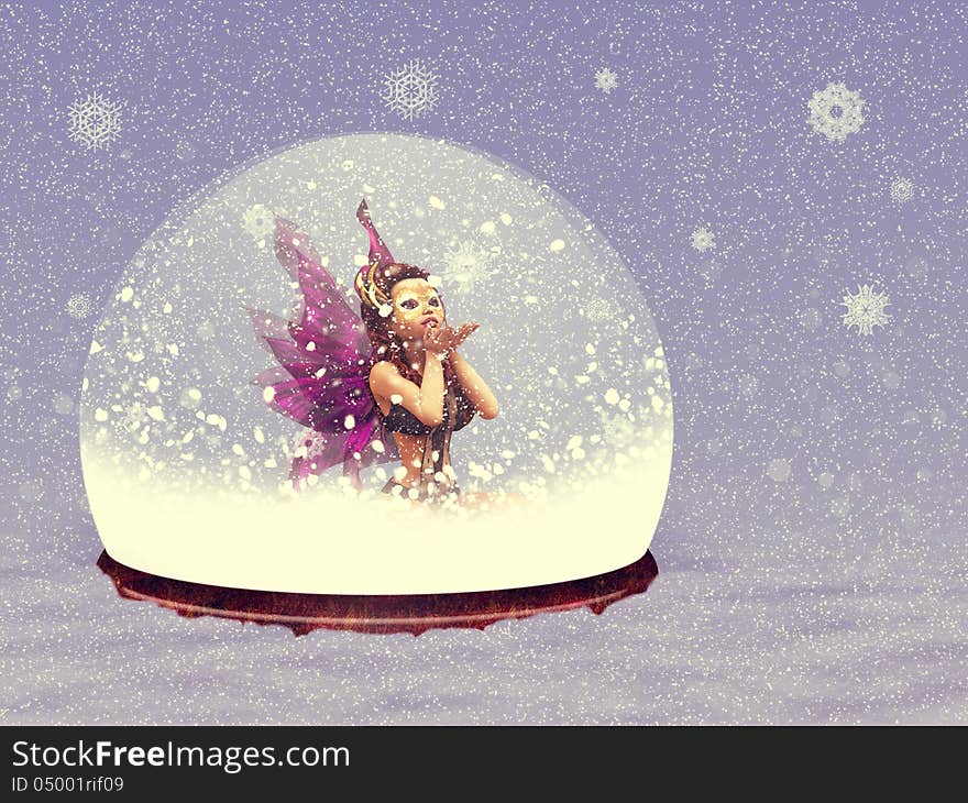 Snow globe with fairy