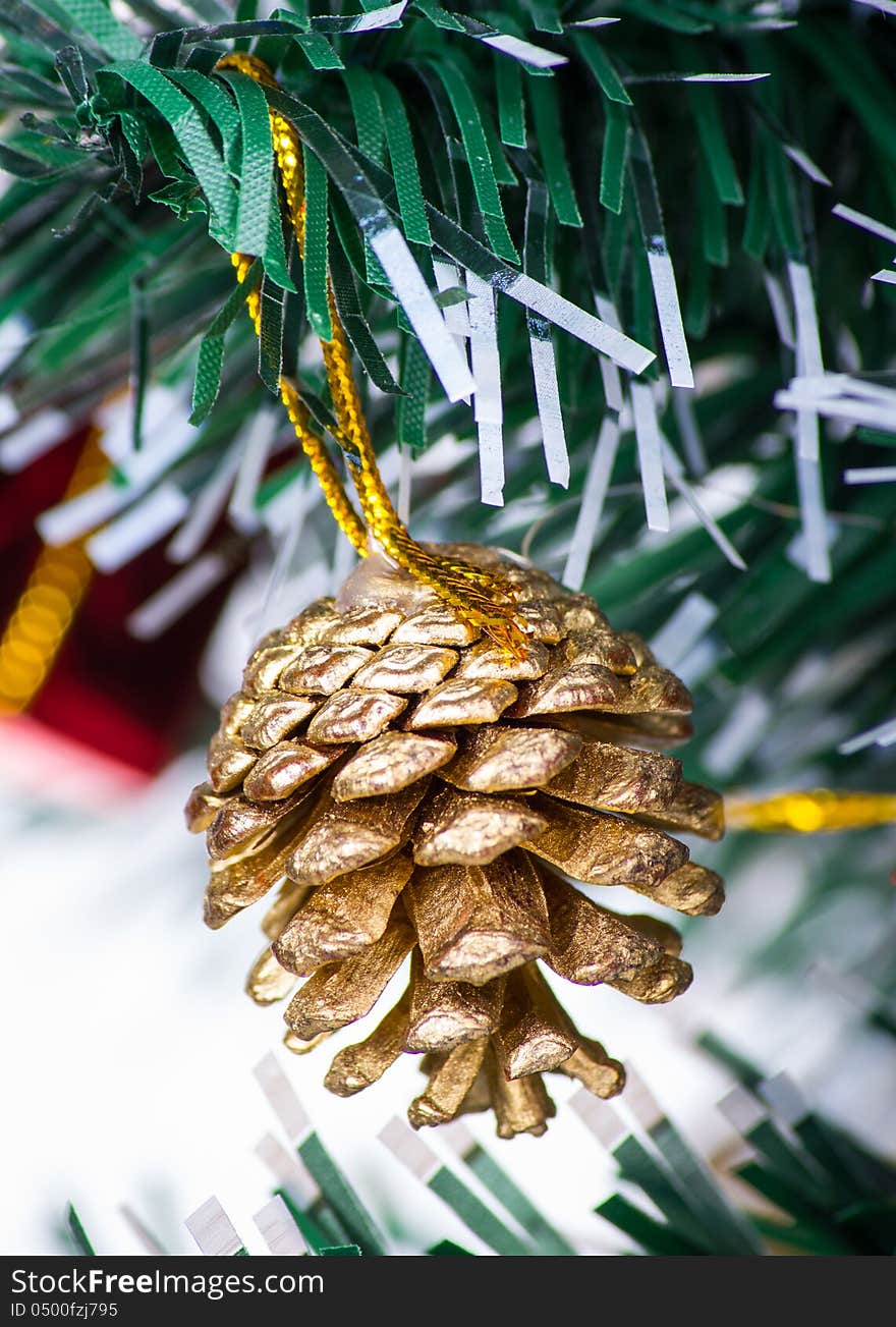 Bauble decoration with Christmas tree. Bauble decoration with Christmas tree