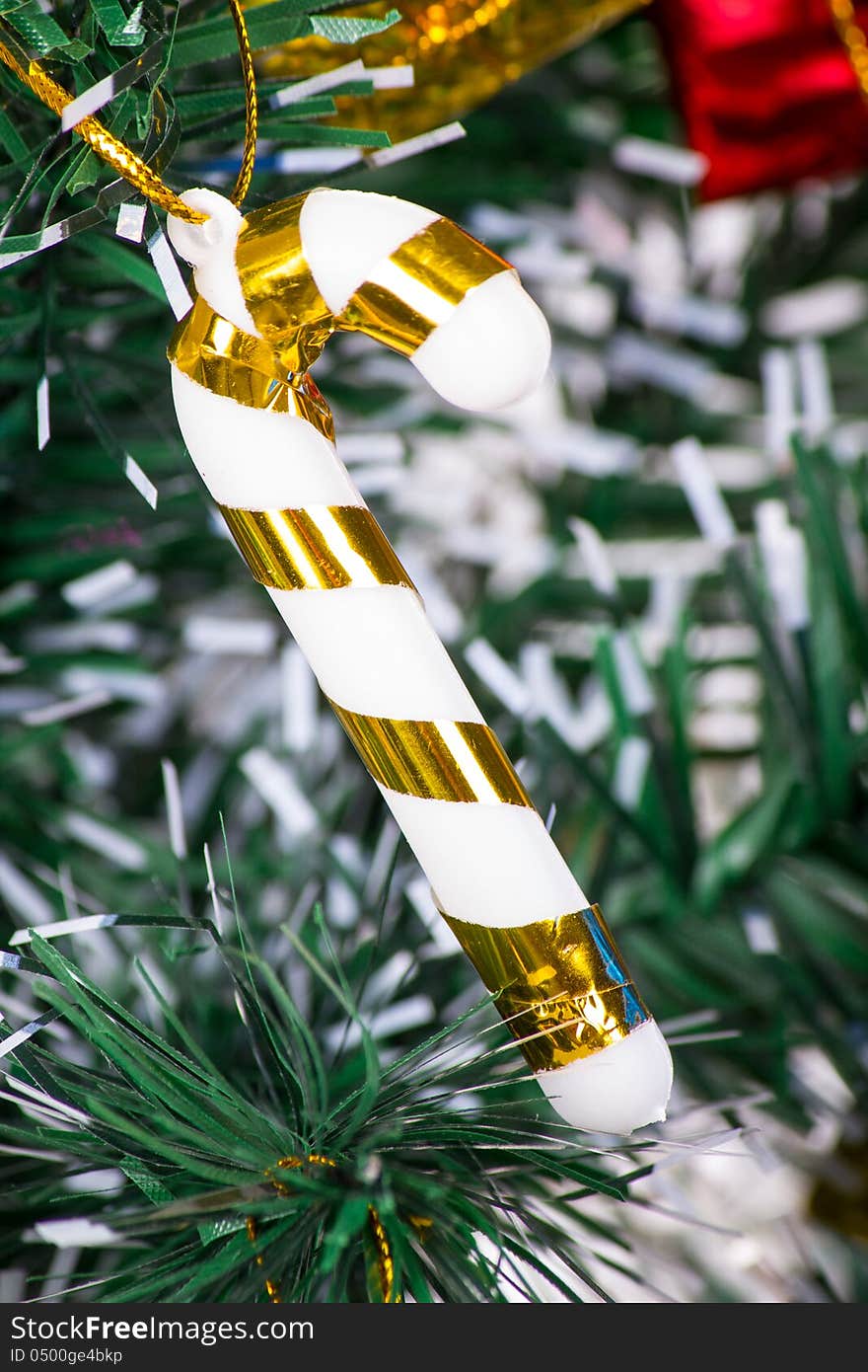 Bauble decoration with Christmas tree. Bauble decoration with Christmas tree