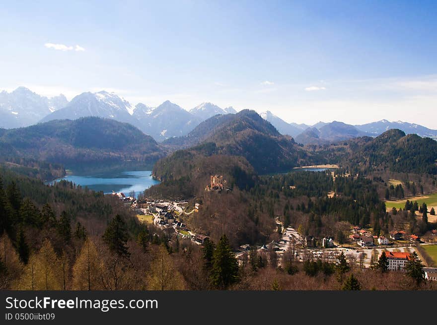 View from Nueschwanstein castel, Germany