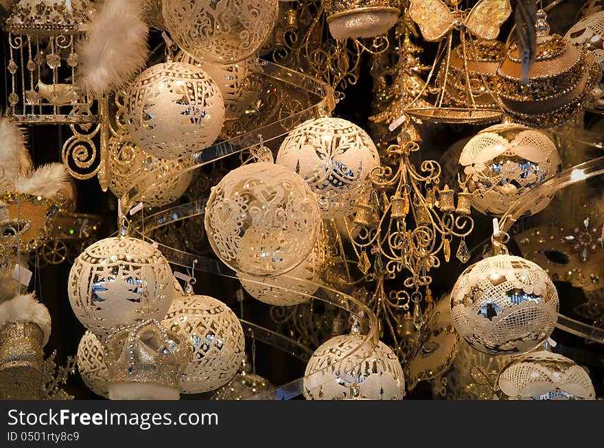 Shiny christmas globes