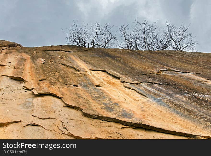 Sidewall of an ancient sanctuary