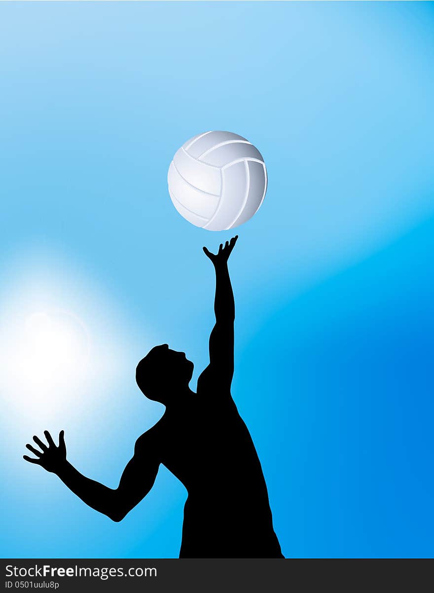 Vector volleyball player