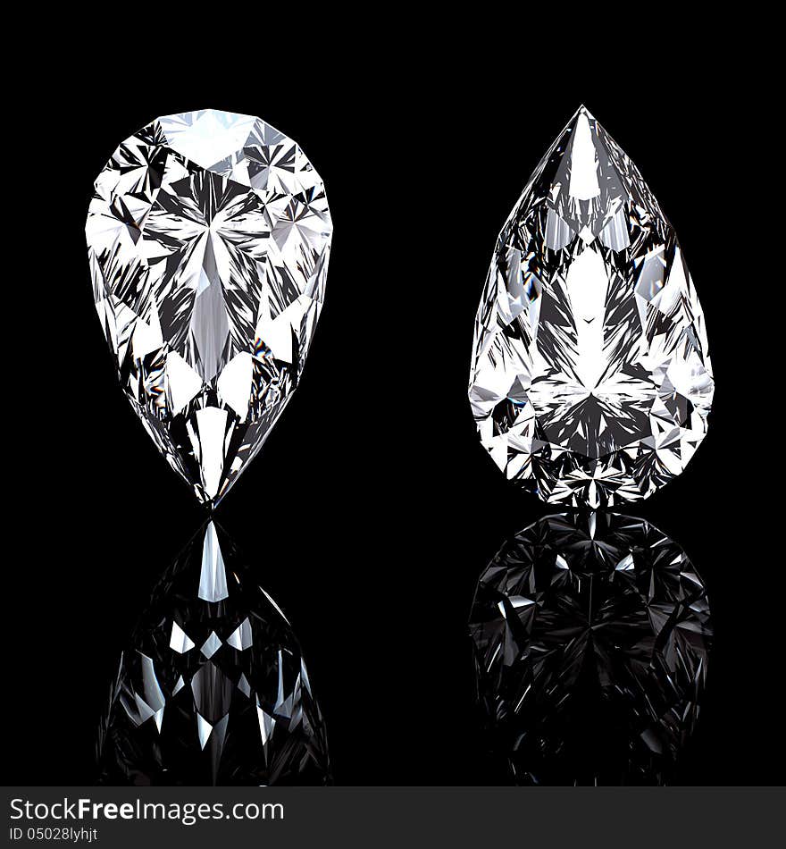 Jewelry gems pear shape