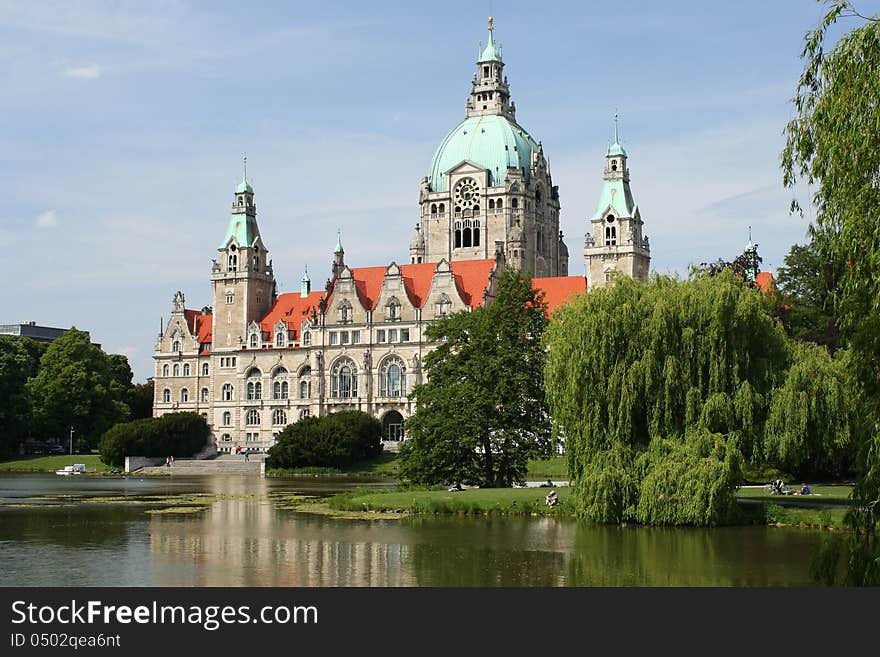 The city hall of Hannover, Germany