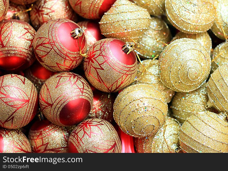 New Year's background with Christmas toys. New Year's background with Christmas toys