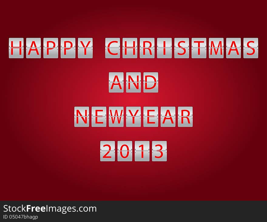 Digital Christmas and New Year greeting. Digital Christmas and New Year greeting