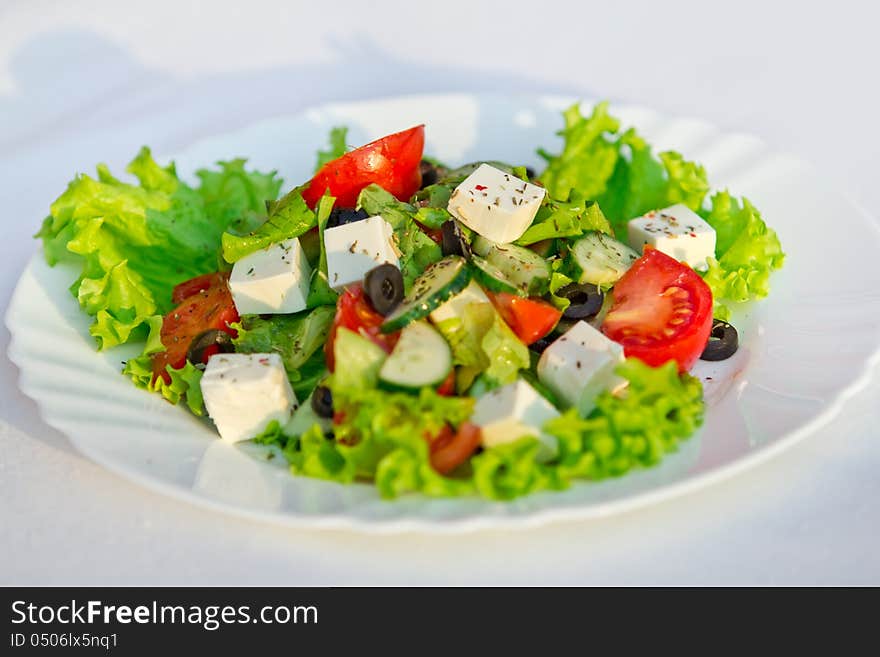 Greek salad horizontal