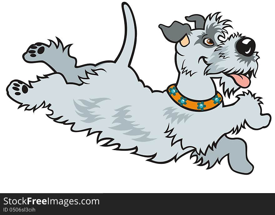 Cartoon happy dog