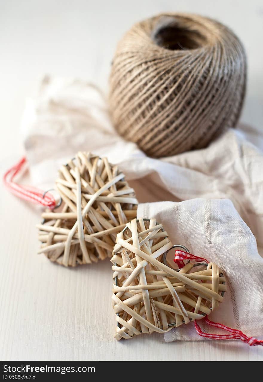 Hearts made of straw