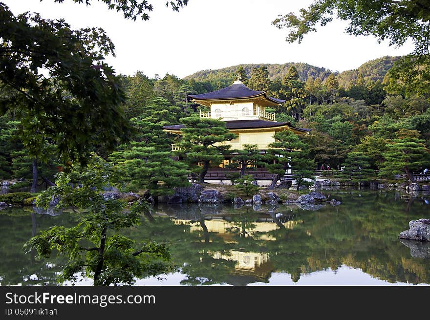 Kinkakuji, Golden Pavillion in Kyoto Japan