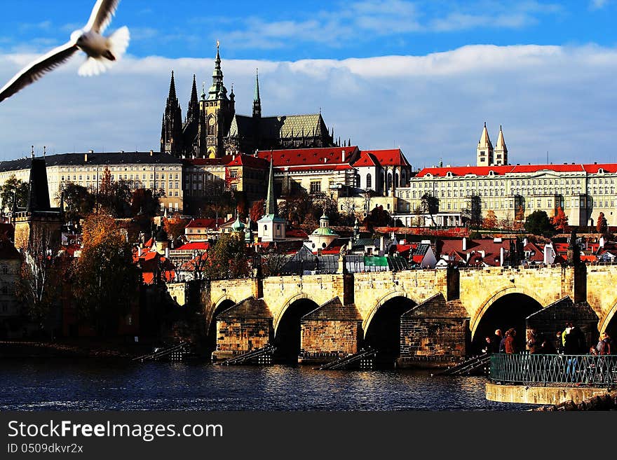 Charles Bridge, Bridge Tower of Little Qarter. Charles Bridge, Bridge Tower of Little Qarter