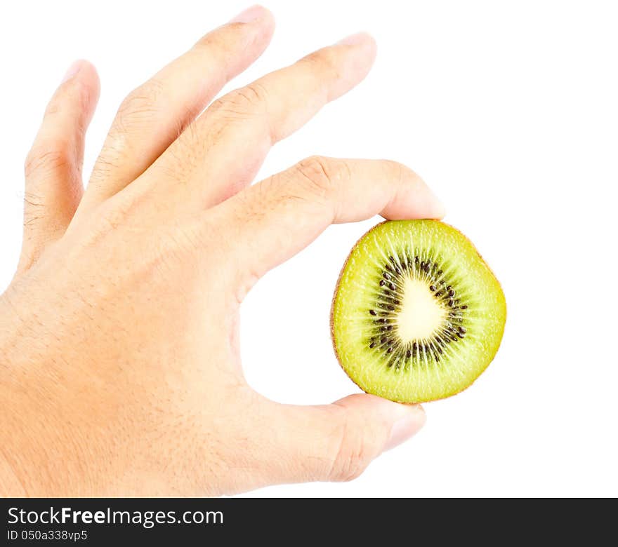 Kiwi Fruit Isolated On White Background. Kiwi Fruit Isolated On White Background