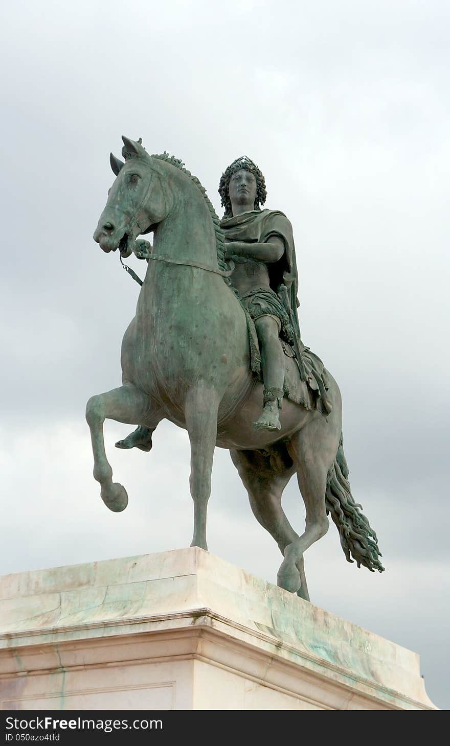 Equestrian statue of Louis XIV (1825) on the Place Bellecour, Lyon, France. Equestrian statue of Louis XIV (1825) on the Place Bellecour, Lyon, France