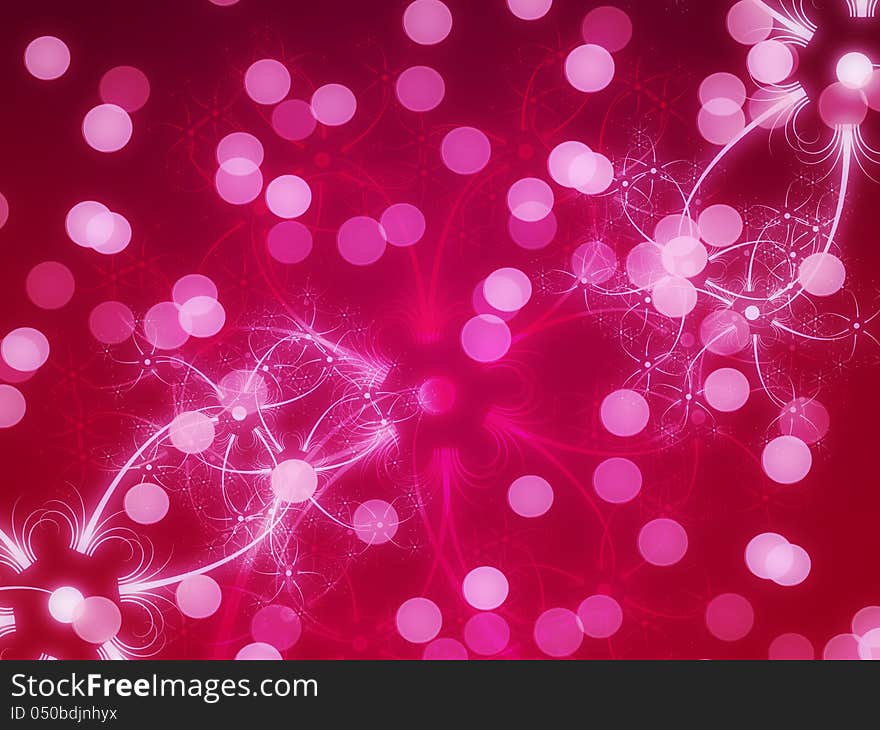 Abstract Red Glowing Background