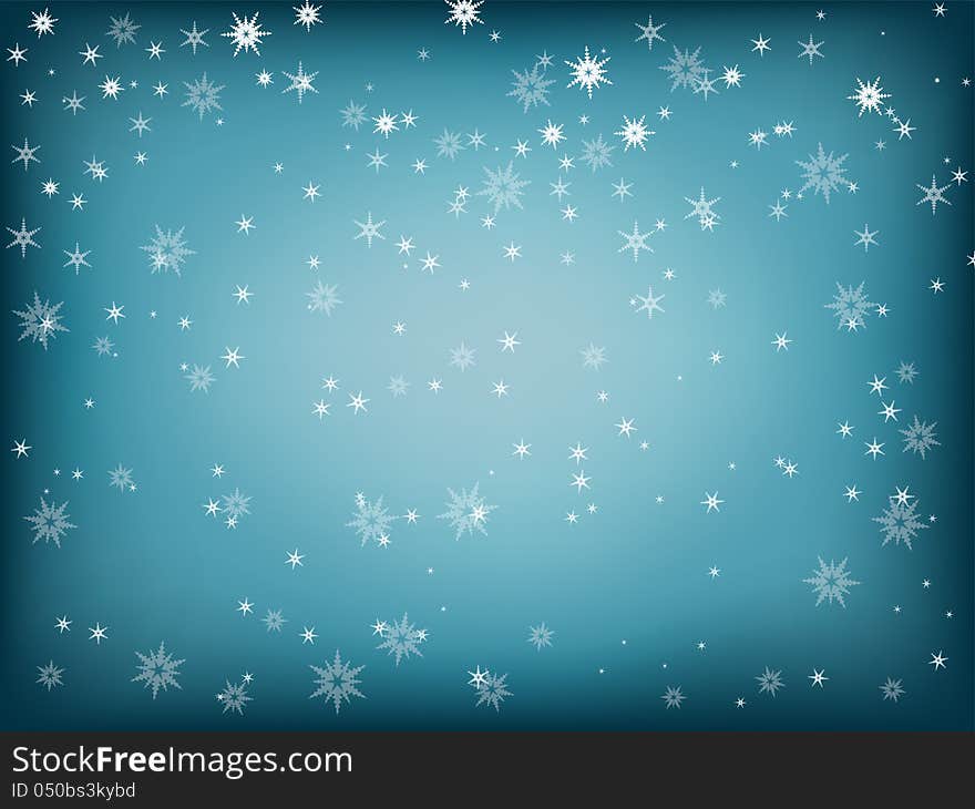 Winter background with snowflakes