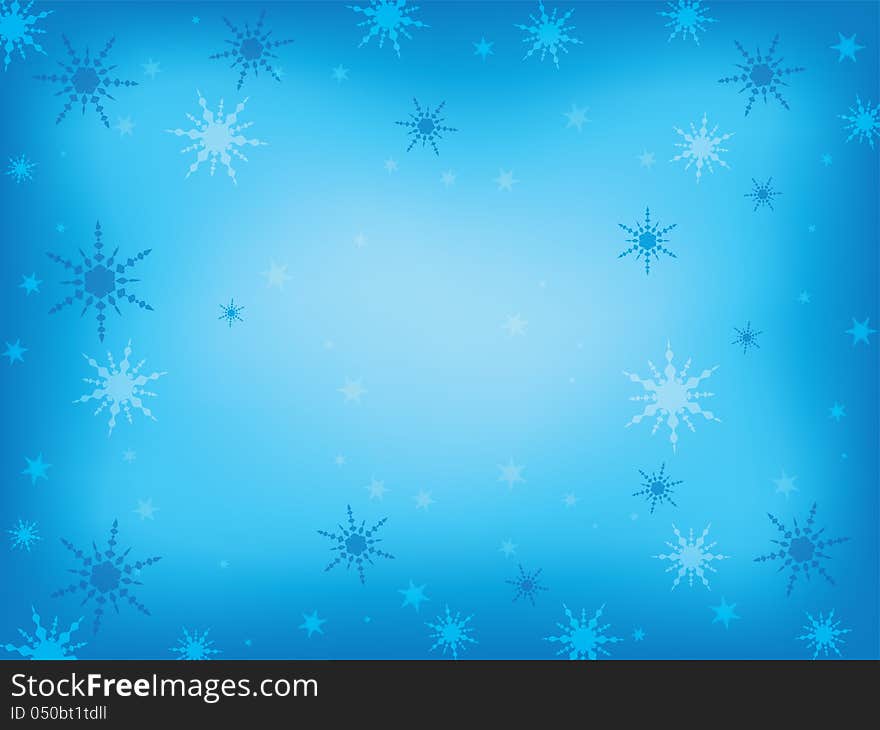 Winter background with snowflakes