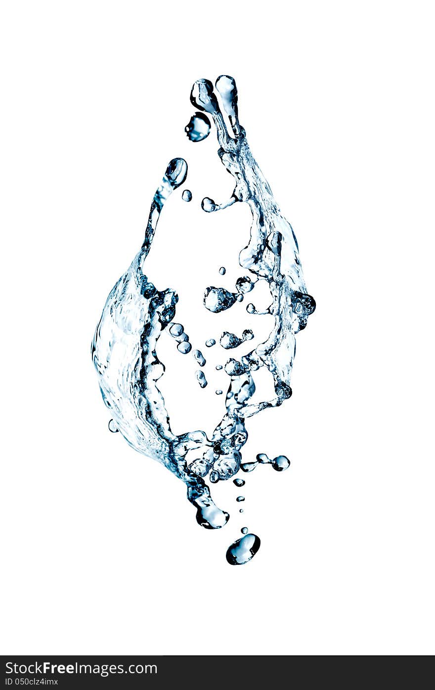 Abstract blue splashing water on white background. Abstract blue splashing water on white background