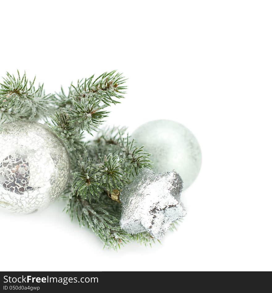 Christmas ball.
Christmas decoration on the white background.