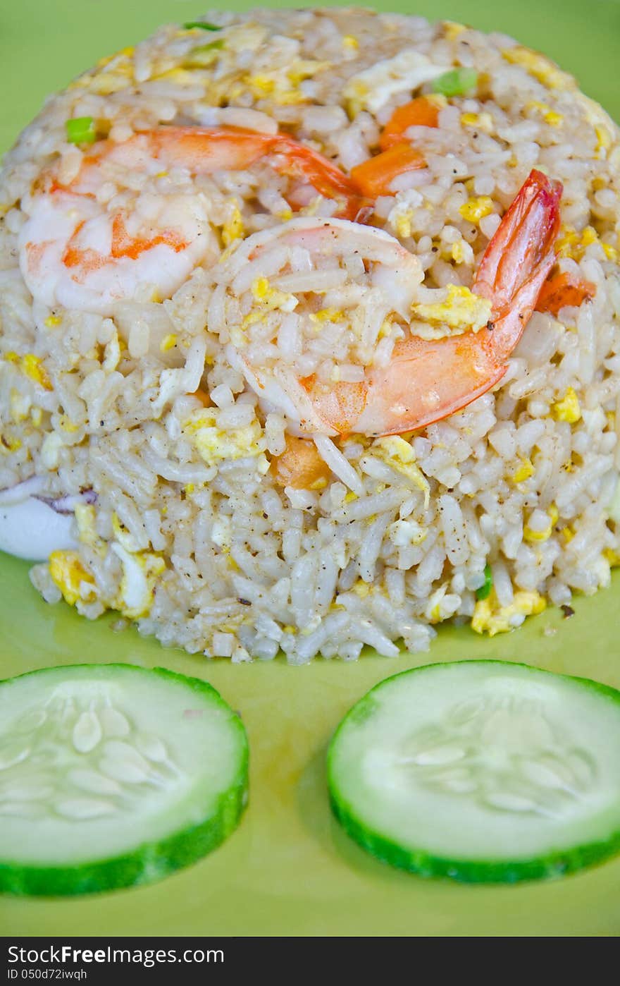 Fried rice with shrimp, Thai food. Fried rice with shrimp, Thai food.