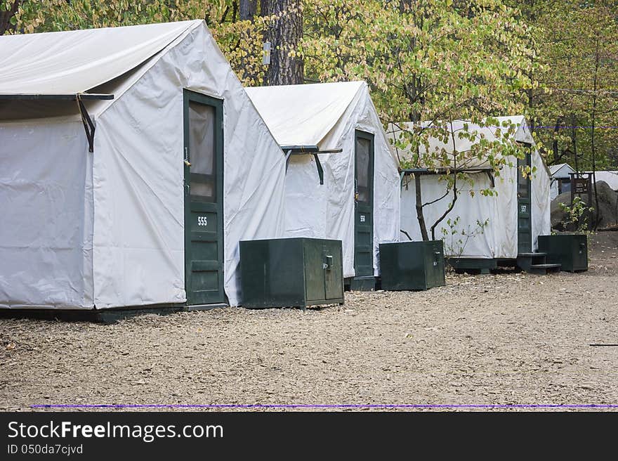 Tents with bear lockers (inside you put food in case of hungry bear). Tents with bear lockers (inside you put food in case of hungry bear)