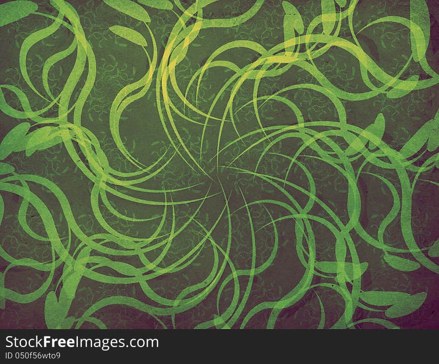 Illustration of green vintage floral pattern texture background. Illustration of green vintage floral pattern texture background.